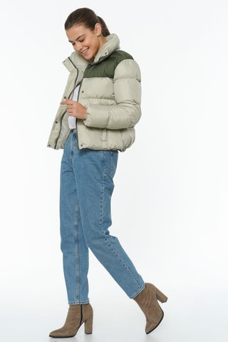 Gewatteerde Jas Lichtgrijs