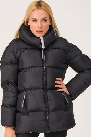 Gewatteerde Jas Zwart