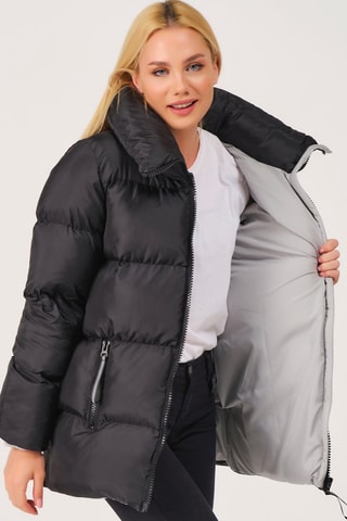 Gewatteerde Jas Zwart