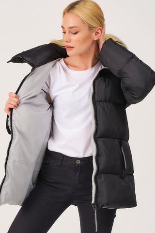 Gewatteerde Jas Zwart