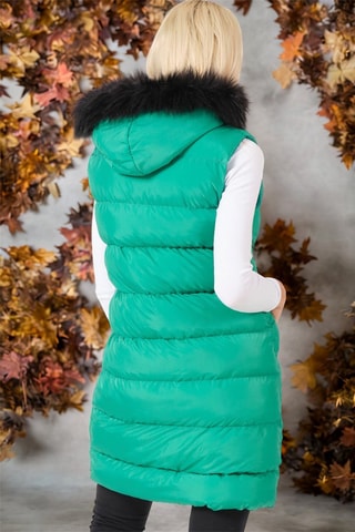 Bodywarmer met Capuchon - Groen