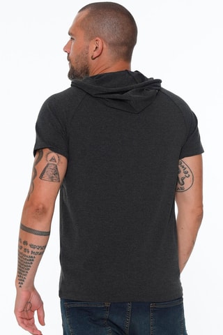 T-shirt met Capuchon Gemêleerd Antraciet