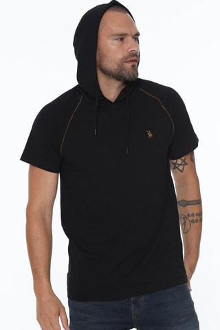 T-shirt met Capuchon Zwart