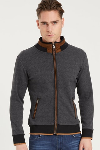 Wollen Sweater Grijs en Bruin