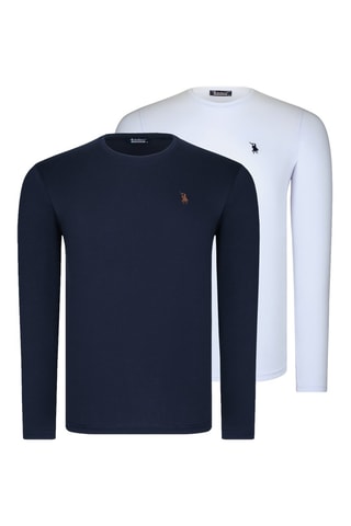 2 Sweaters Wit en Marineblauw