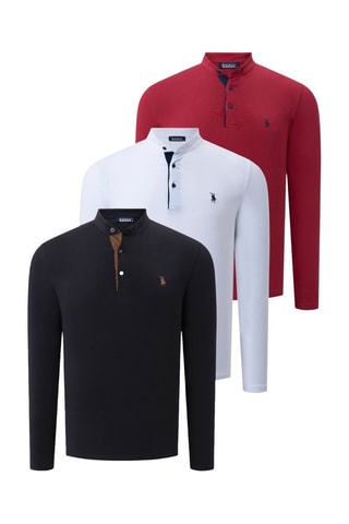 3 Sweaters Regular - Bordeauxrood