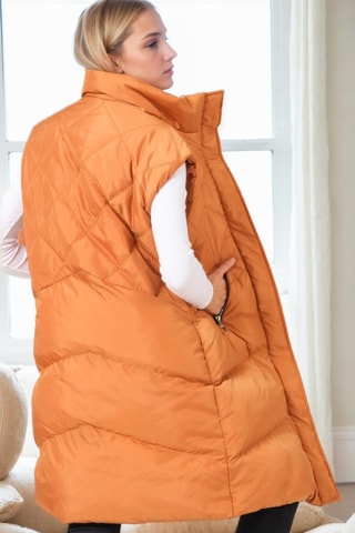 Lange Bodywarmer - Camel