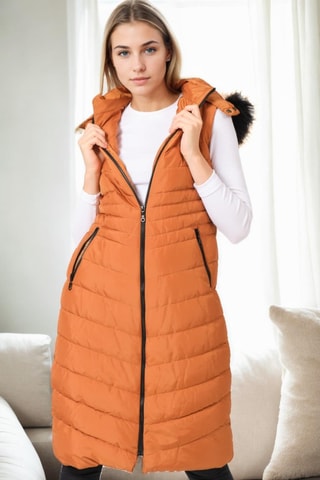 Lange Bodywarmer - Oranje