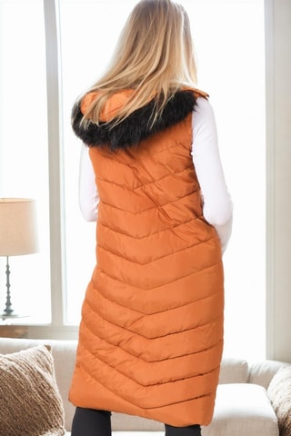 Lange Bodywarmer - Oranje