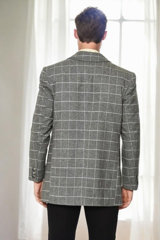 Wollen Jas - Gemêleerd Lichtgrijs