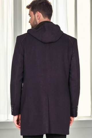 Wollen Jas - Donkerblauw