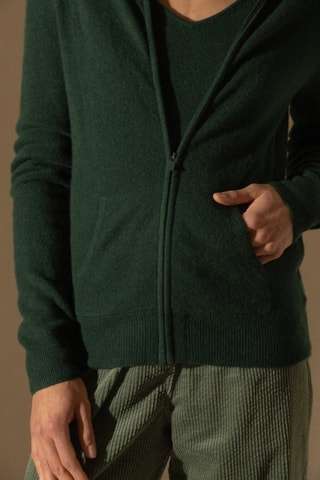 Cárdigan con capucha Emma 100 % cachemir - Ciprés