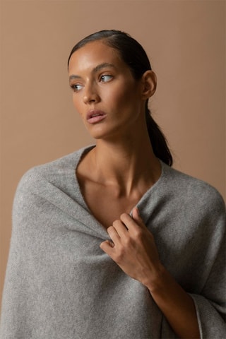 Poncho Georgia - 100 % cachemir 4 hilos - Gris jaspeado