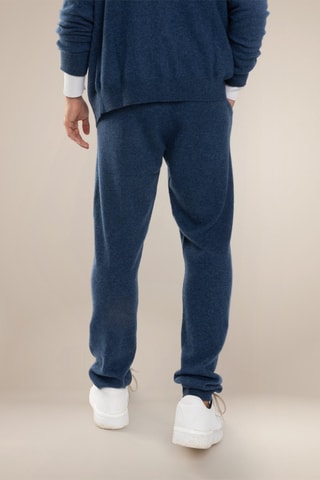 Jogging Stuart 100 % cachemir, 2 hilos - Azul marino jaspeado