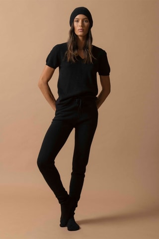 Calcetines Molilou 100 % cachemir, 4 hilos - Negro