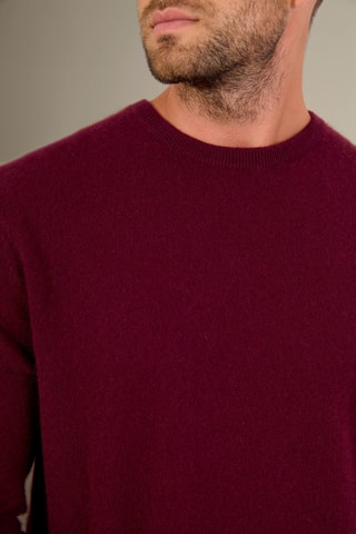 Jersey 100 % cachemir - Cuello redondo - Burdeos