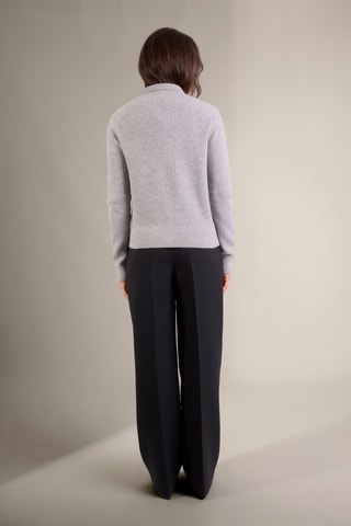 Cárdigan 100 % cachemir - Cuello clásico - Gris jaspeado