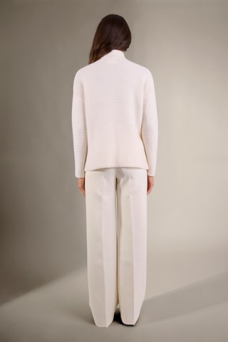 Jersey 100 % cachemir - Cuello alto - Blanco roto