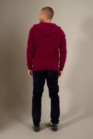Cárdigan con capucha 100 % cachemir - Burdeos