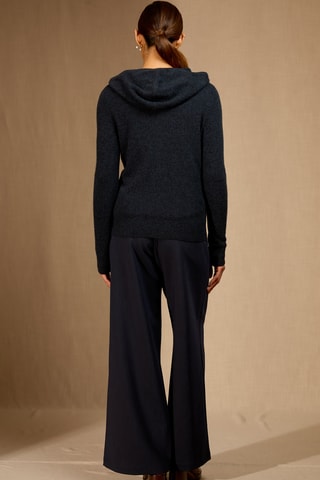 Cárdigan con capucha 100 % cachemir - Negro