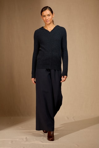 Cárdigan con capucha 100 % cachemir - Negro