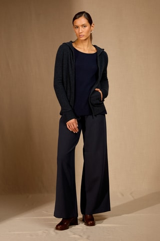 Cárdigan con capucha 100 % cachemir - Negro