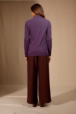 Cárdigan 100 % cachemir - Violeta jaspeado
