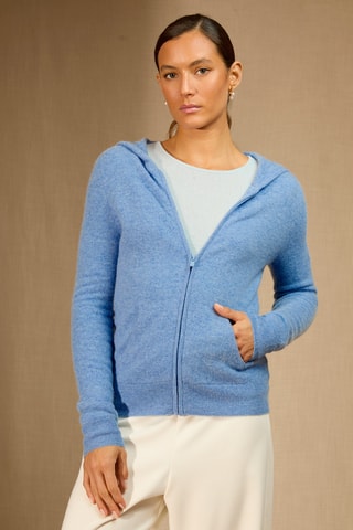 Cárdigan 100 % cachemir - Azul claro