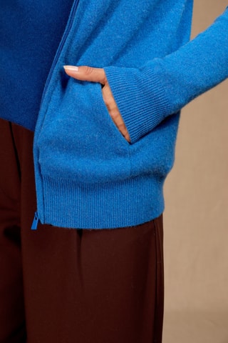 Cárdigan con capucha 100 % cachemir - Azul