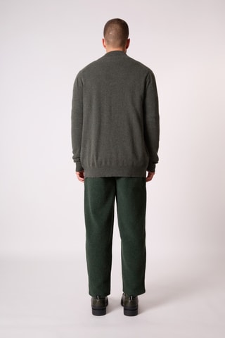 Cárdigan 100 % cachemir - Cuello de pico - Caqui