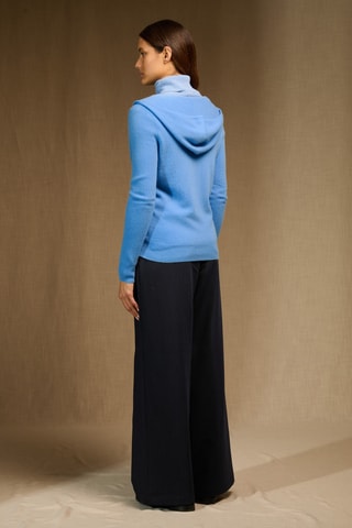 Cárdigan con capucha 100 % cachemir - Azul claro