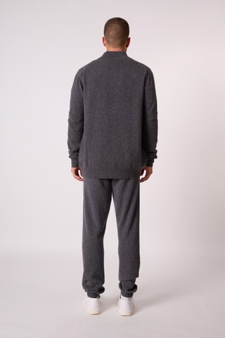 Cárdigan 100 % cachemir - Cuello alto - Antracita