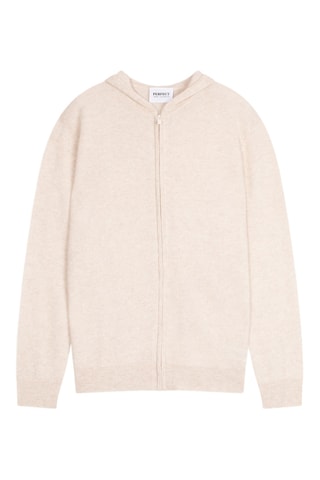 Cárdigan con capucha 100 % cachemir - Beige