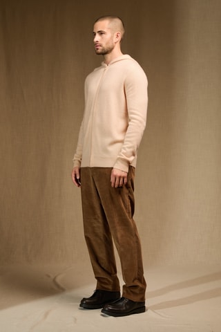 Cárdigan con capucha 100 % cachemir - Beige