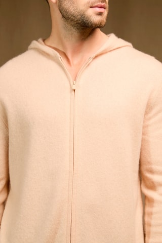 Cárdigan con capucha 100 % cachemir - Beige