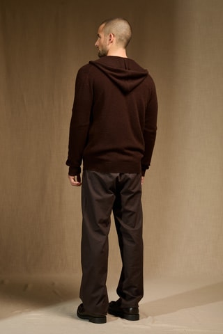 Cárdigan con capucha 100 % cachemir - Marrón