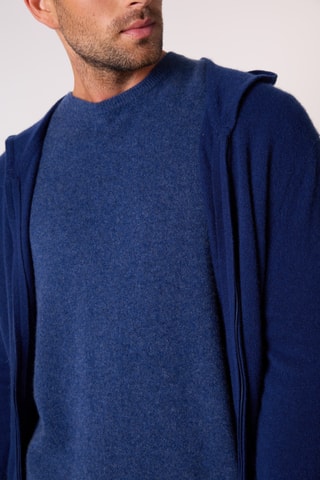 Cárdigan con capucha 100 % cachemir - Azul marino