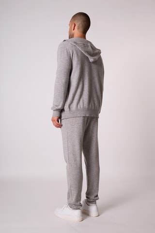 Cárdigan con capucha 100 % cachemir - Gris jaspeado