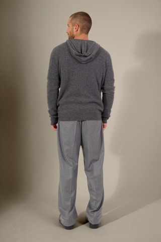 Cárdigan con capucha 100 % cachemir - Antracita jaspeado