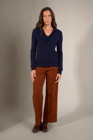 Cárdigan con capucha 100 % cachemir - Azul marino