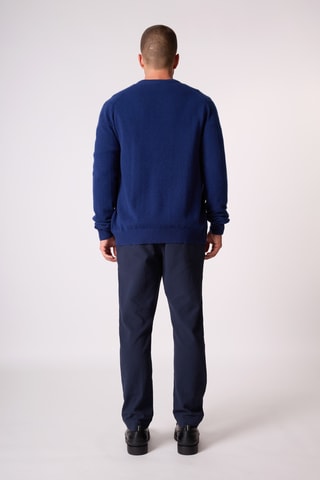 Cárdigan con capucha 100 % cachemir - Cuello de pico - Azul marino