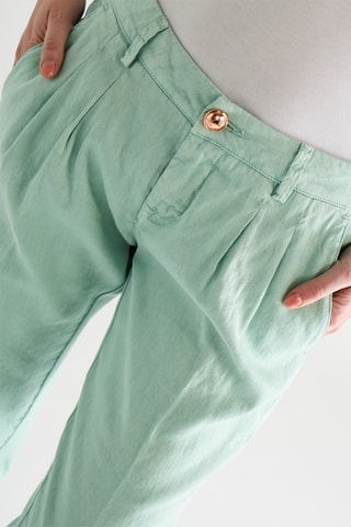 Chino en lin - Vert menthe