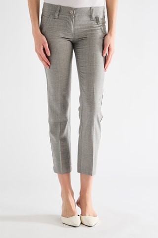 Pantalón de traje de lana - Gris claro