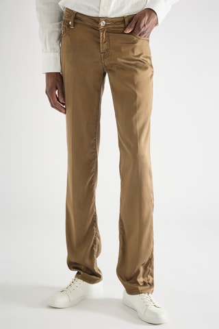Pantalon en soie - Marron