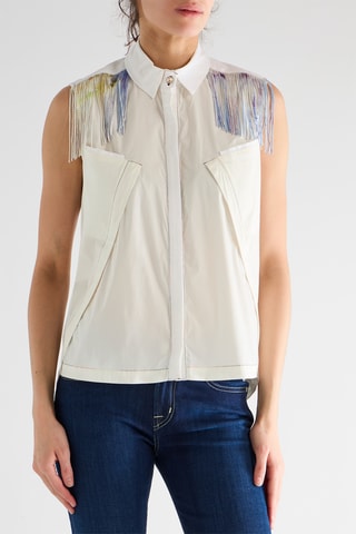 Camisa sin mangas - Blanco