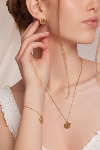 2 pares de brincos Thalina - Dourado