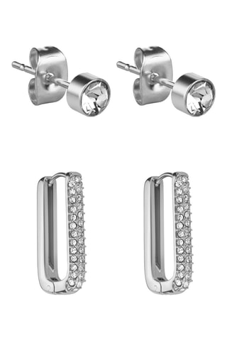 Brincos e argolas Prateado