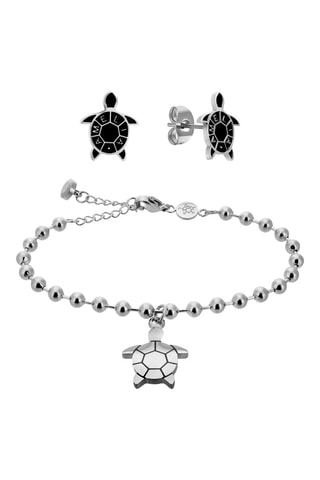 Conjunto Prateado e preto