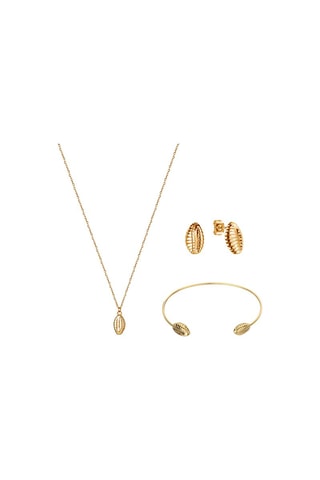 Conjunto Shell Queen - Dourado