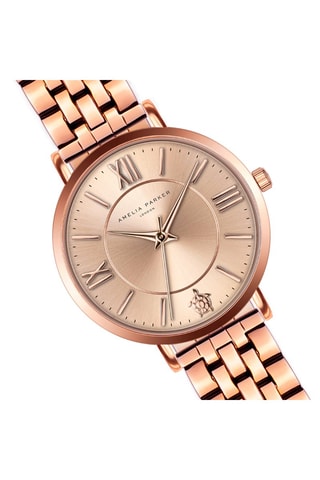 Relógio de quartzo Dourado-rosa